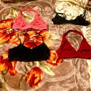 Four Victoria Secret Laced Bralettes
